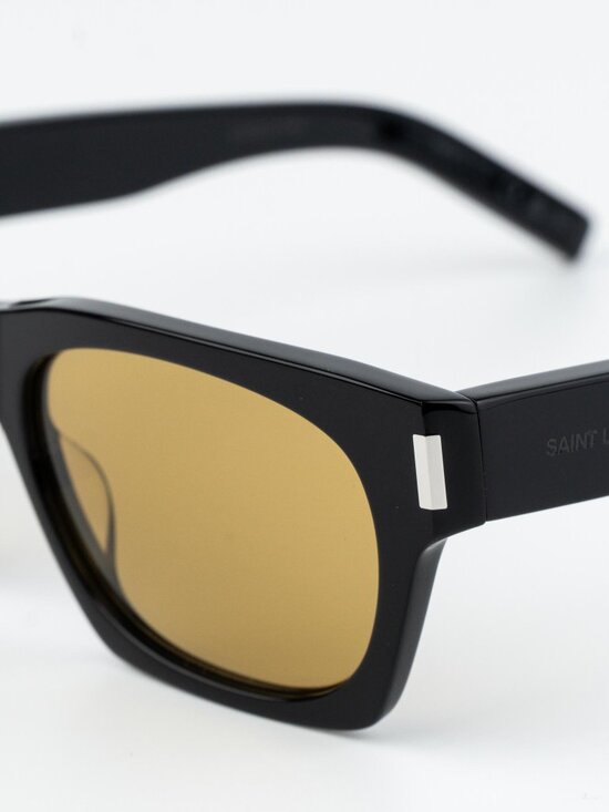 Saint Laurent Women Sunglasses Black Yellow Rectangle SL402 010 NEW AUTHENTIC main image 9
